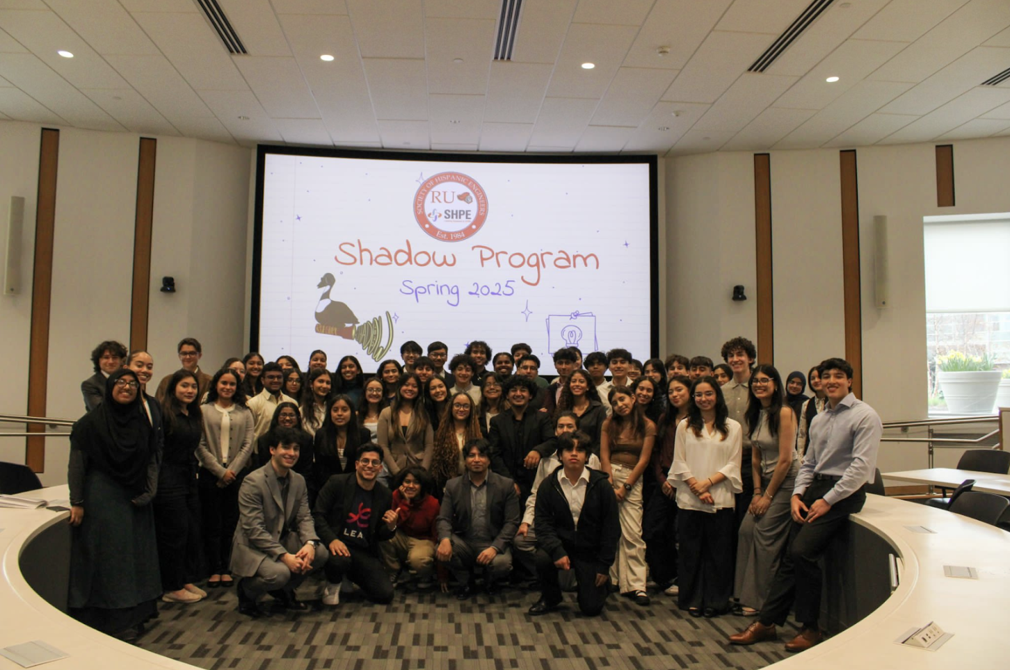 Students at RU SHPE Shadow Program event